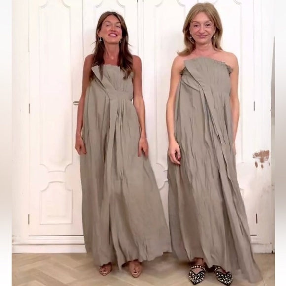 NWT ZARA PLEATED WRINKLED DRESS ZW COLLECTION - Picture 6 of 7